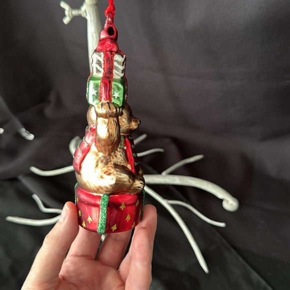 Blown Glass Bear Ornament - Picture 4 of 7